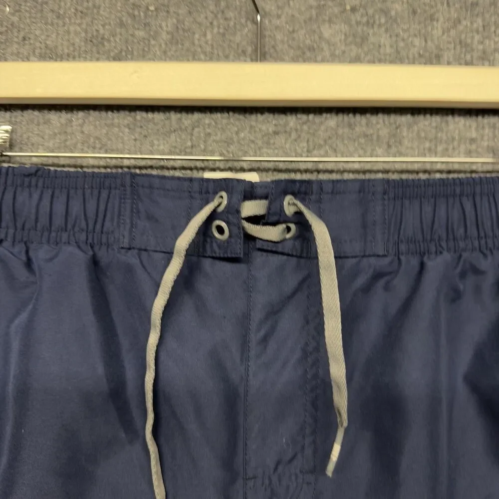 Nike Swim Shorts Mens Large Blue Gray Colorblock Mesh Lined Quick Dry Trunks